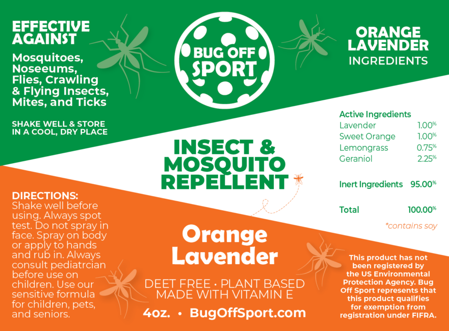 Bug Off Sport Orange Lavender 4oz - Image 2