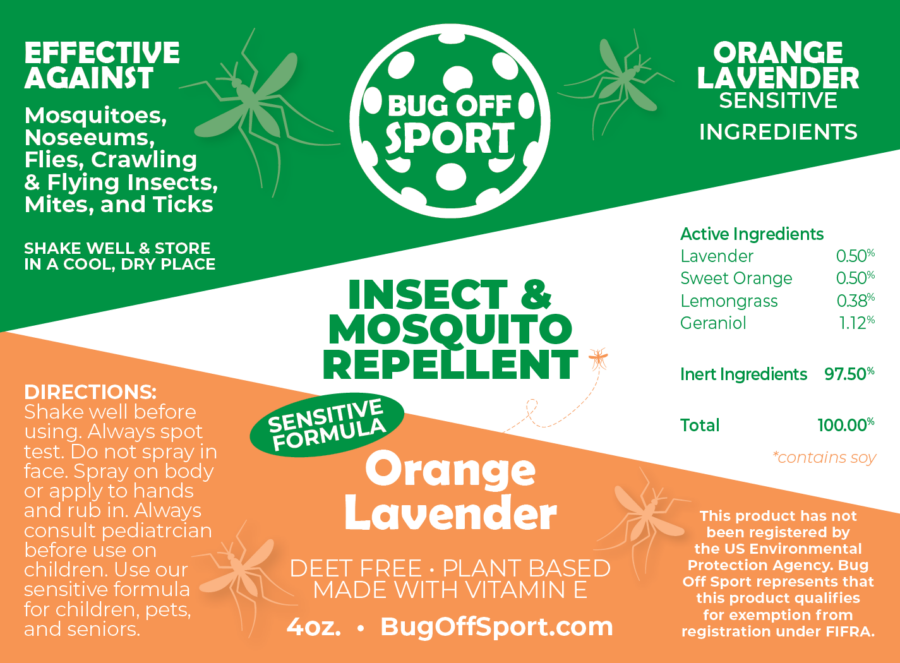 Bug Off Sport Orange Lavender Sensitive 4oz - Image 2